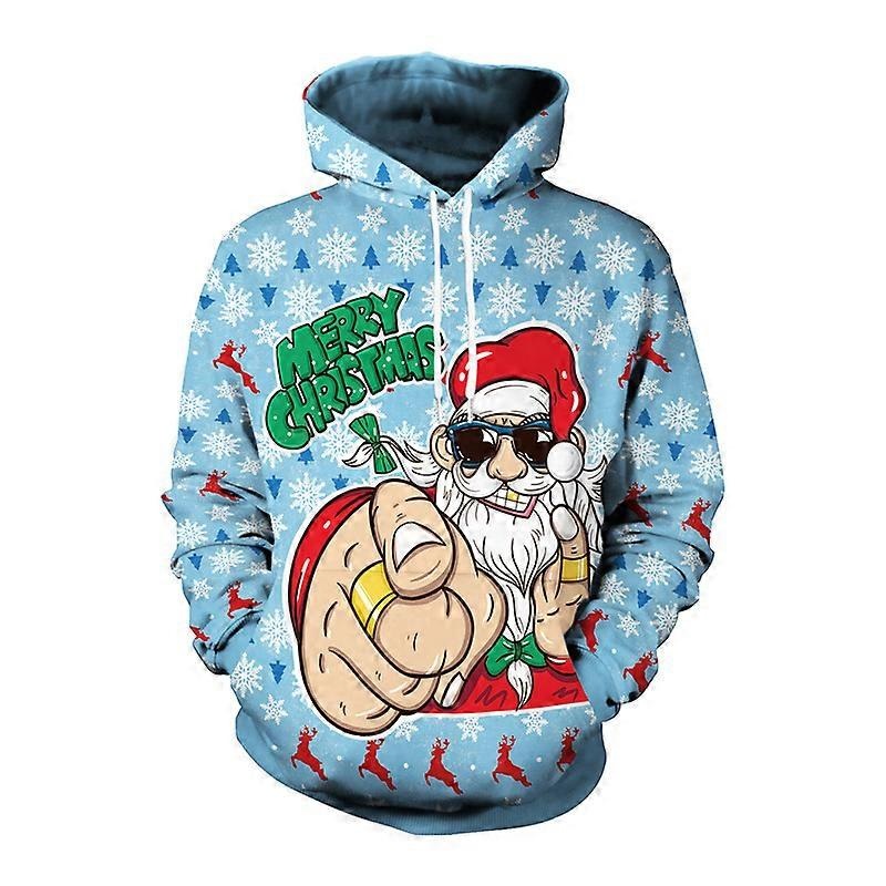2023 Fashion Christmas Hoodie For Men and Women Santa Claus Large size 3D Print Sweater Autumn and Winter Fashion Hooded Sweate | Fruugo SG